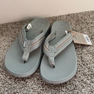 Chaco Chillos Flip in Aqua Gray